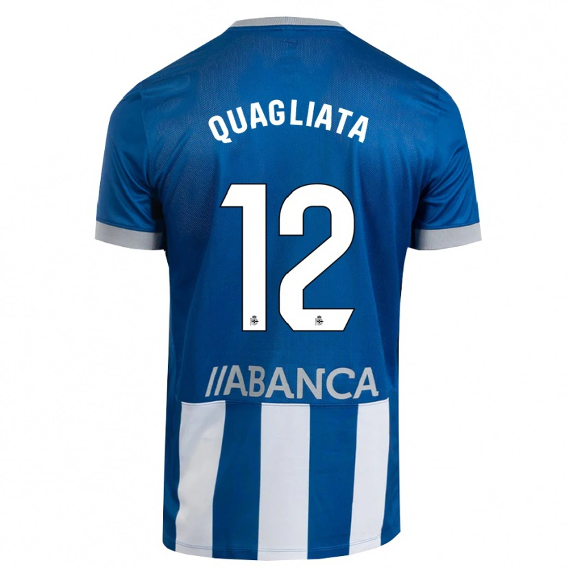 Danxen Dětské Giacomo Quagliata #12 Modrá Šedá Bílá Domů Hráčské Dresy 2026/27 Dres