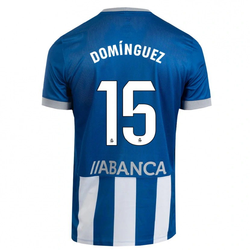 Danxen Dětské David Domínguez #15 Modrá Šedá Bílá Domů Hráčské Dresy 2026/27 Dres