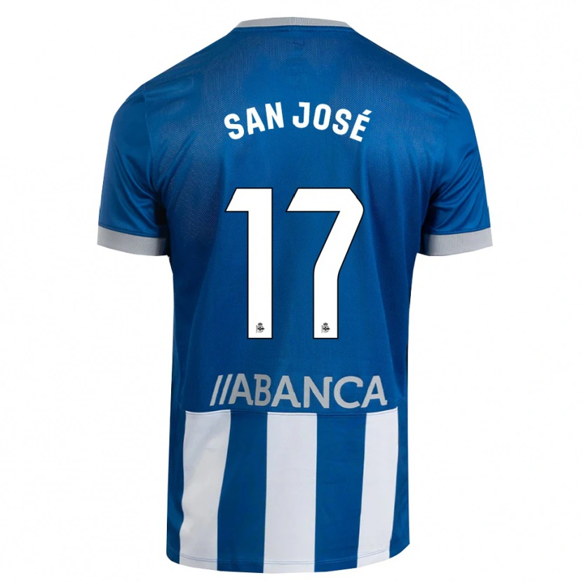 Danxen Dětské Koke San José #17 Modrá Šedá Bílá Domů Hráčské Dresy 2026/27 Dres
