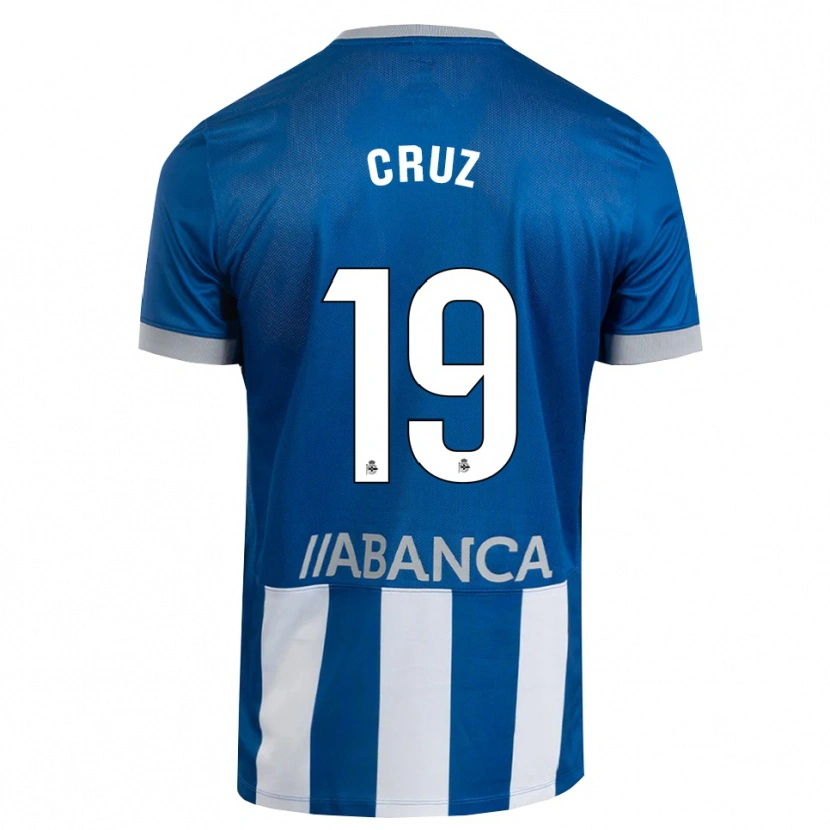 Danxen Dětské Luismi Cruz #19 Modrá Šedá Bílá Domů Hráčské Dresy 2026/27 Dres