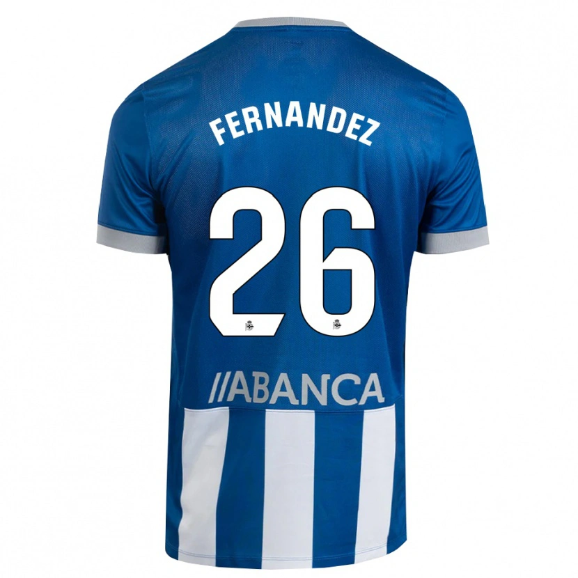 Danxen Dětské Samu Fernández #26 Modrá Šedá Bílá Domů Hráčské Dresy 2026/27 Dres