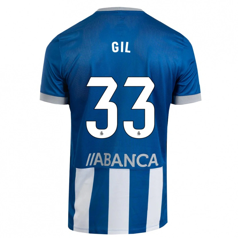 Danxen Dětské Iker Gil #33 Modrá Šedá Bílá Domů Hráčské Dresy 2026/27 Dres