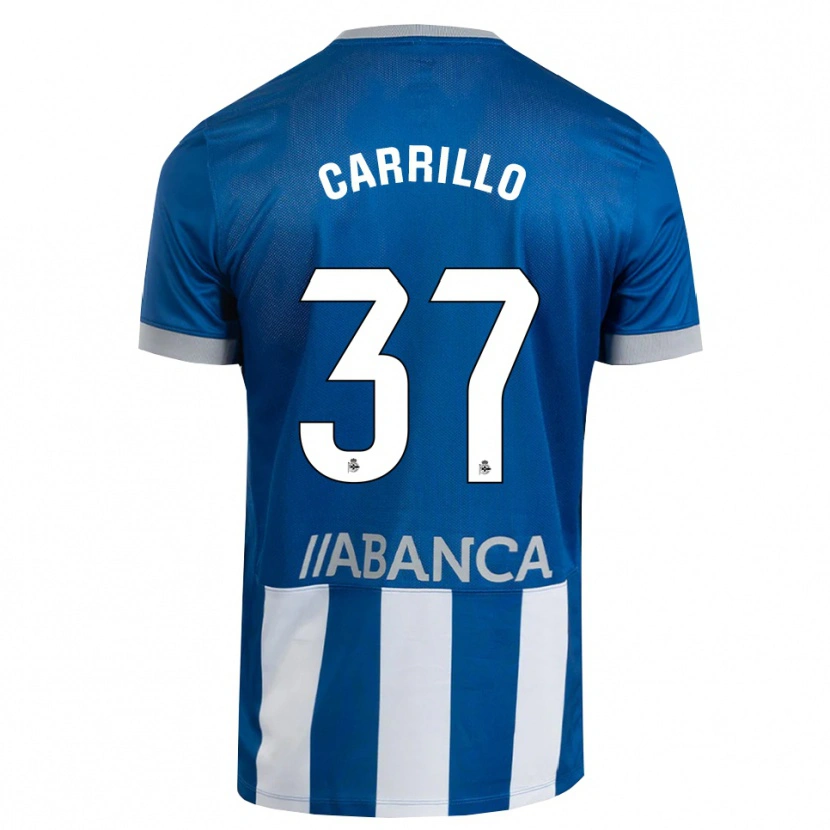 Danxen Dětské Noé Carrillo #37 Modrá Šedá Bílá Domů Hráčské Dresy 2026/27 Dres