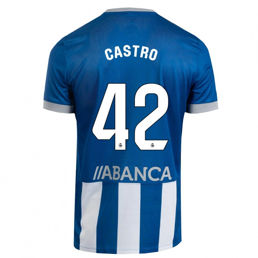 Danxen Dětské Lucas Castro #42 Modrá Šedá Bílá Domů Hráčské Dresy 2026/27 Dres