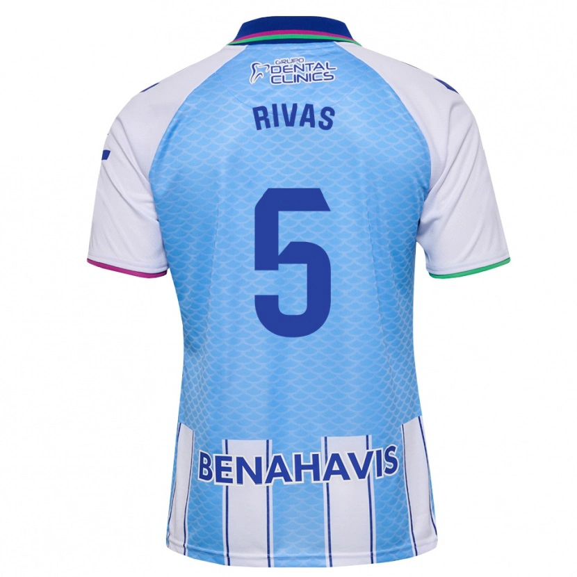 Danxen Dětské Juande Rivas #5 Tmavě Nebesky Modrá Bílá Domů Hráčské Dresy 2026/27 Dres