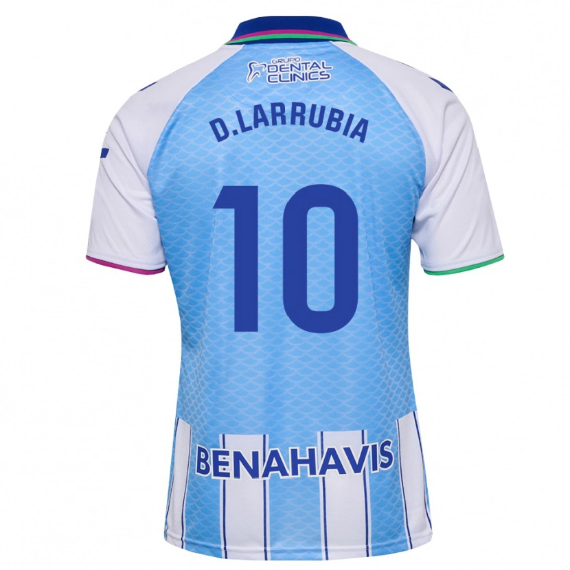 Danxen Dětské David Larrubia #10 Tmavě Nebesky Modrá Bílá Domů Hráčské Dresy 2026/27 Dres