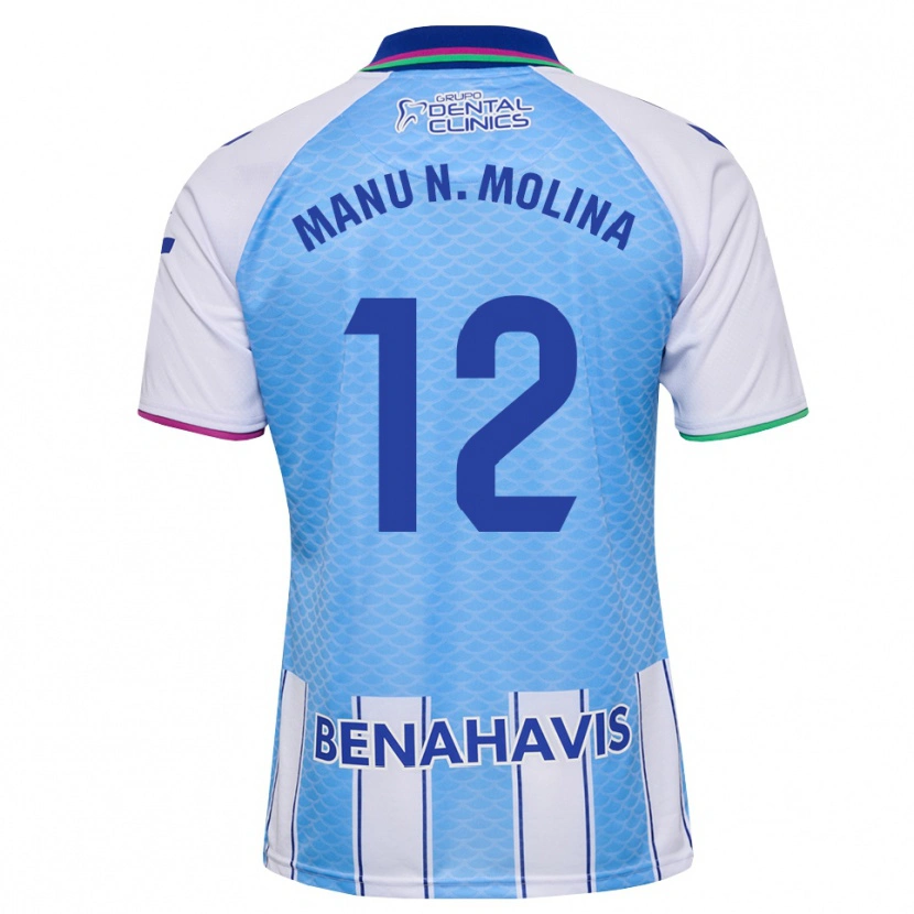 Danxen Dětské Manu Molina #12 Tmavě Nebesky Modrá Bílá Domů Hráčské Dresy 2026/27 Dres