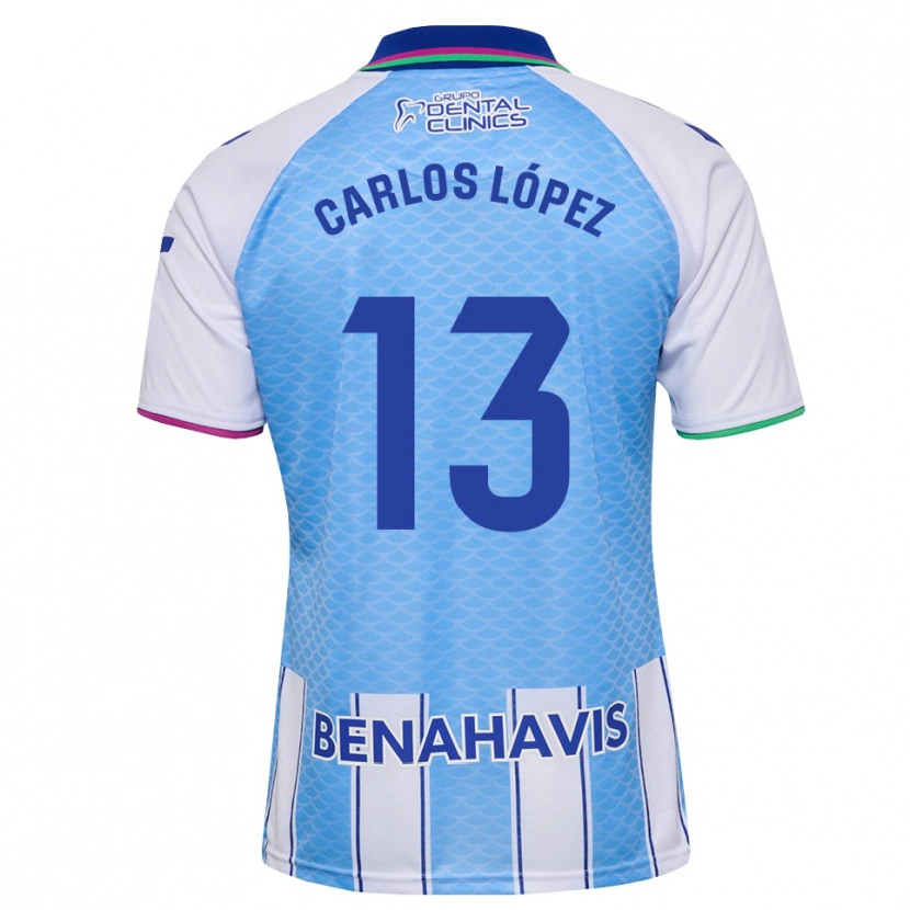 Danxen Dětské Carlos López #13 Tmavě Nebesky Modrá Bílá Domů Hráčské Dresy 2026/27 Dres
