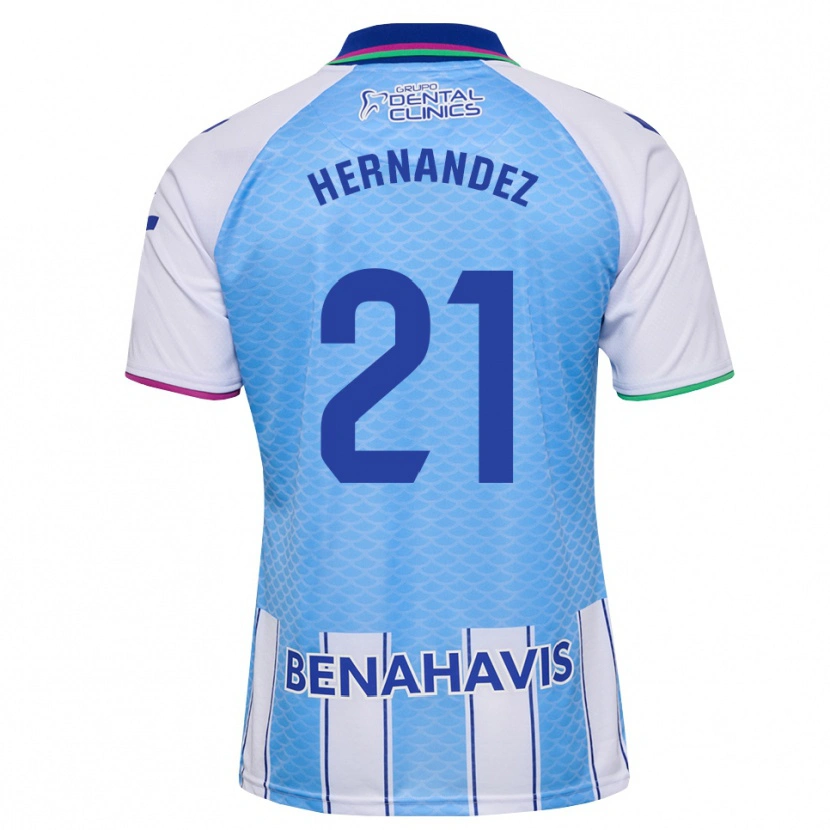 Danxen Dětské Juan Hernández #21 Tmavě Nebesky Modrá Bílá Domů Hráčské Dresy 2026/27 Dres