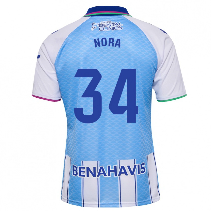 Danxen Dětské Nora #34 Tmavě Nebesky Modrá Bílá Domů Hráčské Dresy 2026/27 Dres