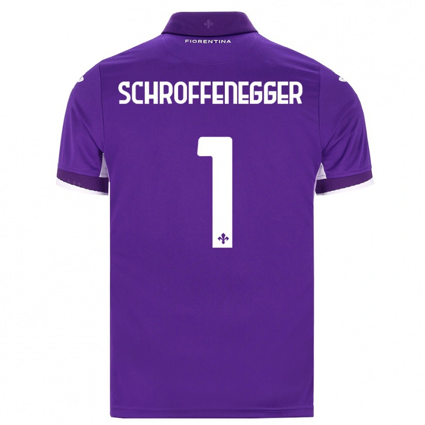 Danxen Dětské Katja Schroffenegger #1 Fialová Bílá Růžová Domů Hráčské Dresy 2026/27 Dres