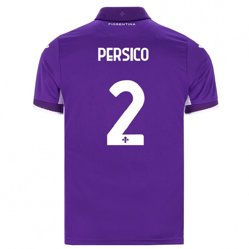 Danxen Dětské Daniele Persico #2 Fialová Bílá Růžová Domů Hráčské Dresy 2026/27 Dres