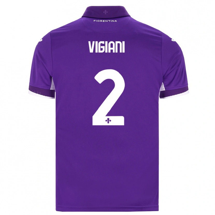 Danxen Dětské Lorenzo Vigiani #2 Fialová Bílá Růžová Domů Hráčské Dresy 2026/27 Dres