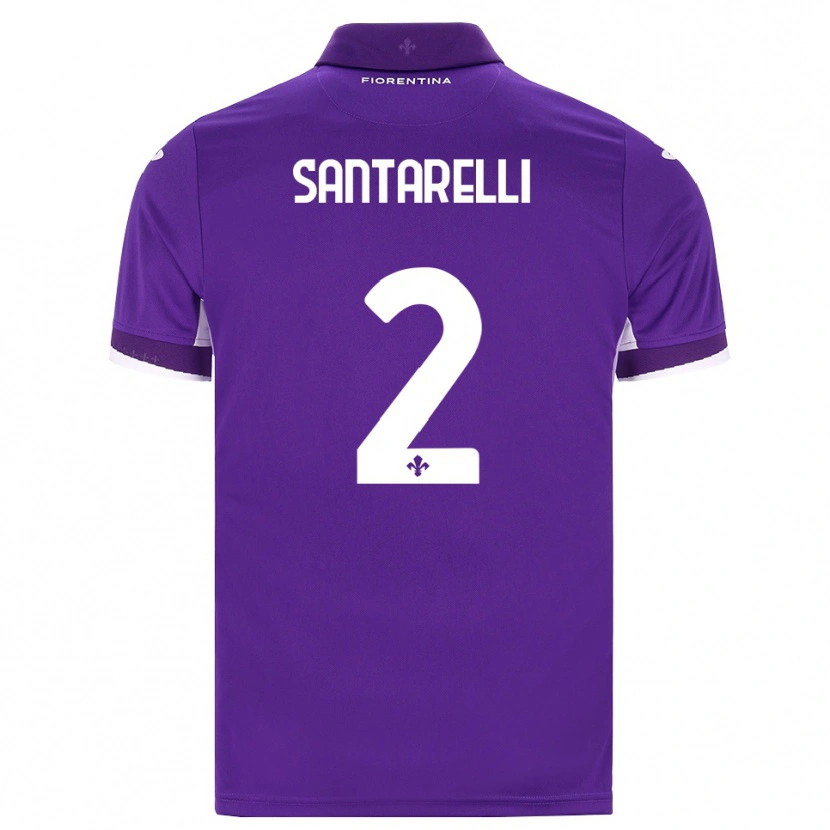 Danxen Dětské Andrea Santarelli #2 Fialová Bílá Růžová Domů Hráčské Dresy 2026/27 Dres