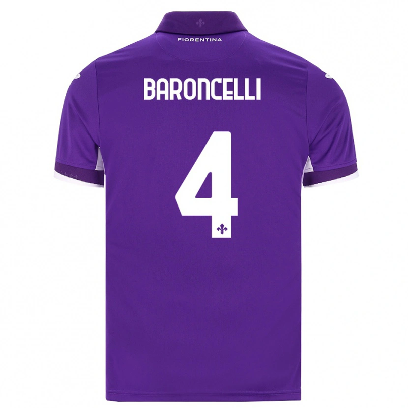 Danxen Dětské Leonardo Baroncelli #4 Fialová Bílá Růžová Domů Hráčské Dresy 2026/27 Dres