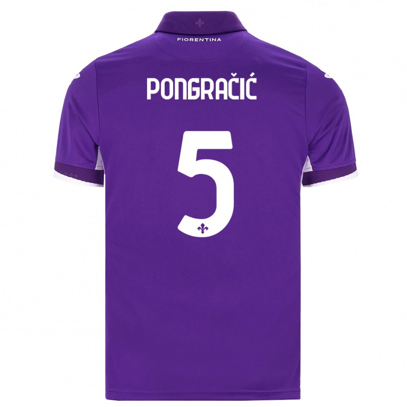 Danxen Dětské Marin Pongracic #5 Fialová Bílá Růžová Domů Hráčské Dresy 2026/27 Dres
