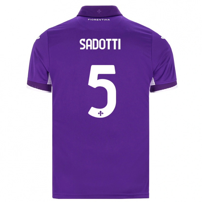 Danxen Dětské Edoardo Sadotti #5 Fialová Bílá Růžová Domů Hráčské Dresy 2026/27 Dres
