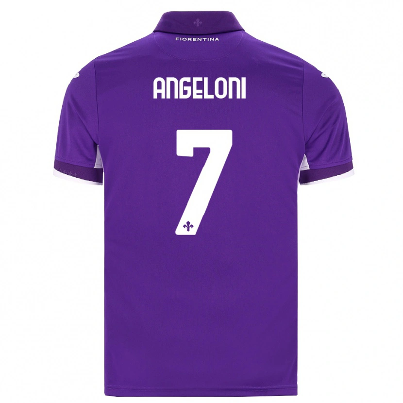 Danxen Dětské Alberto Angeloni #7 Fialová Bílá Růžová Domů Hráčské Dresy 2026/27 Dres