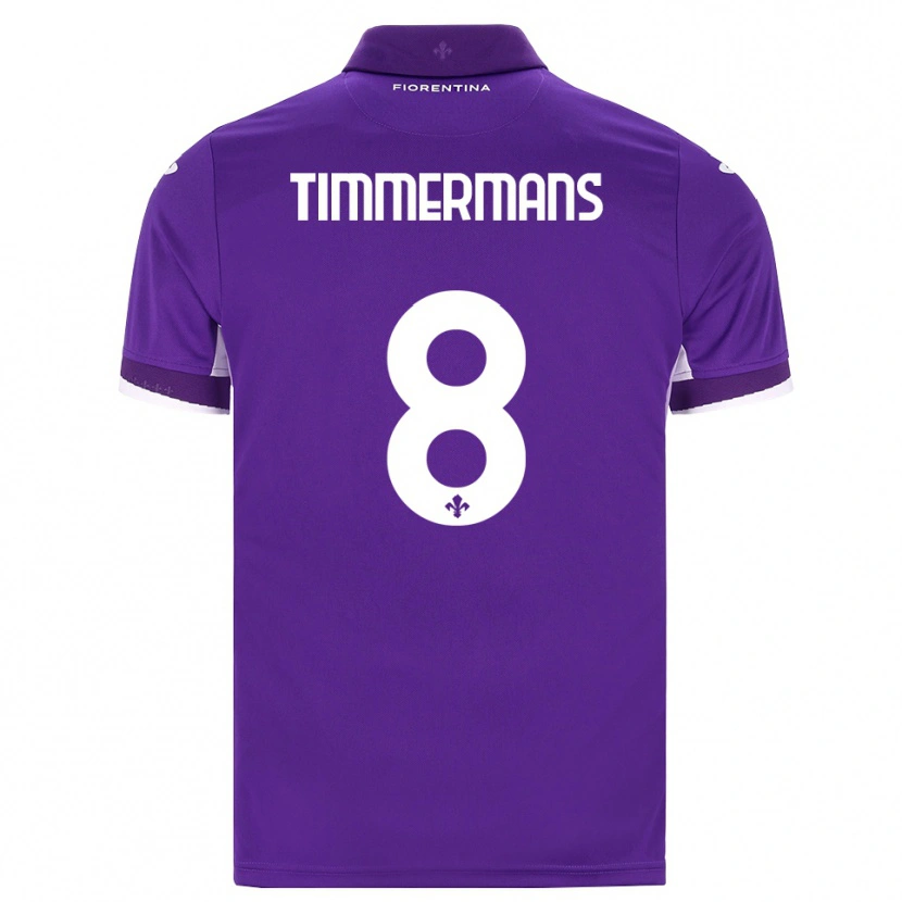 Danxen Dětské Loric Timmermans #8 Fialová Bílá Růžová Domů Hráčské Dresy 2026/27 Dres