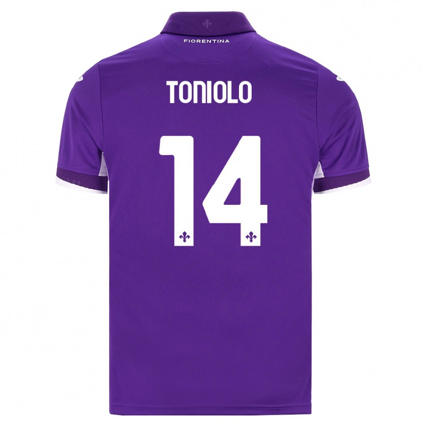 Danxen Dětské Martina Toniolo #14 Fialová Bílá Růžová Domů Hráčské Dresy 2026/27 Dres