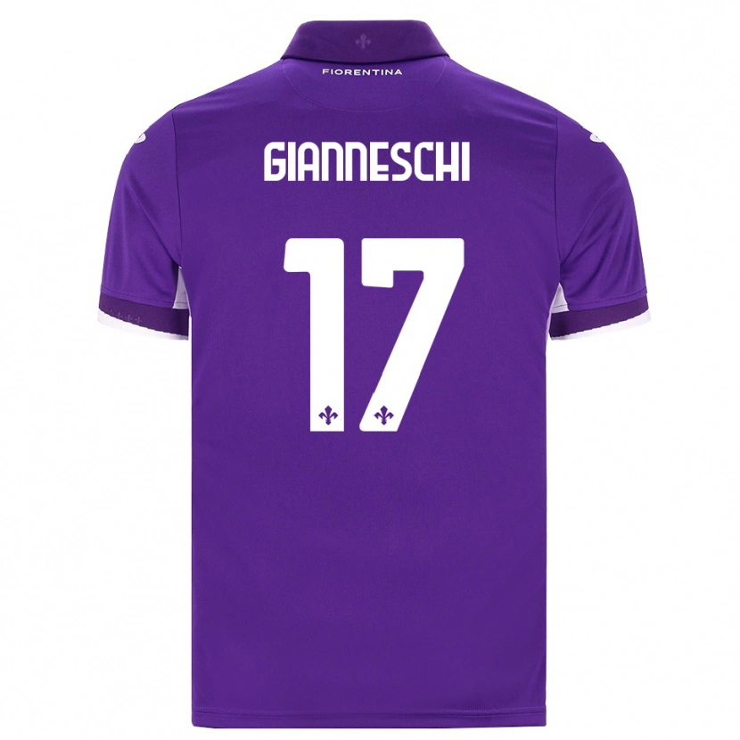 Danxen Dětské Noah Gianneschi #17 Fialová Bílá Růžová Domů Hráčské Dresy 2026/27 Dres
