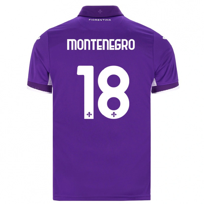 Danxen Dětské Luca Montenegro #18 Fialová Bílá Růžová Domů Hráčské Dresy 2026/27 Dres