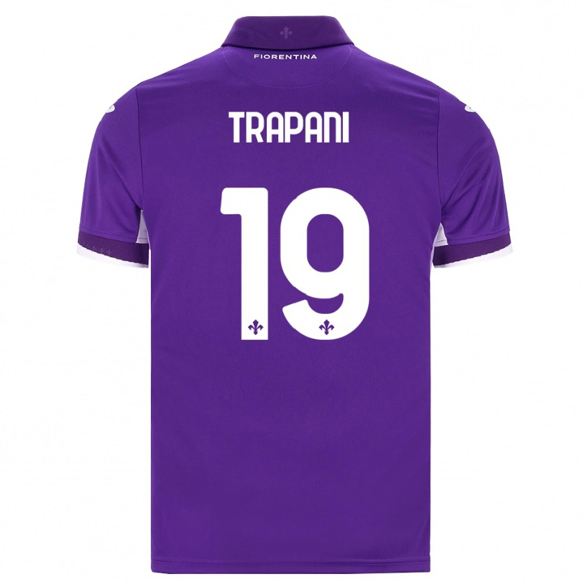 Danxen Dětské Niccolò Trapani #19 Fialová Bílá Růžová Domů Hráčské Dresy 2026/27 Dres