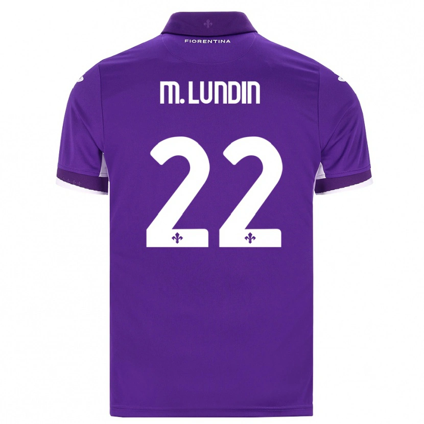 Danxen Dětské Karin Maria Lundin #22 Fialová Bílá Růžová Domů Hráčské Dresy 2026/27 Dres