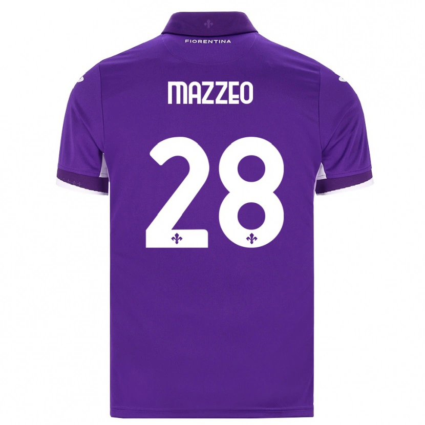 Danxen Dětské Brando Mazzeo #28 Fialová Bílá Růžová Domů Hráčské Dresy 2026/27 Dres