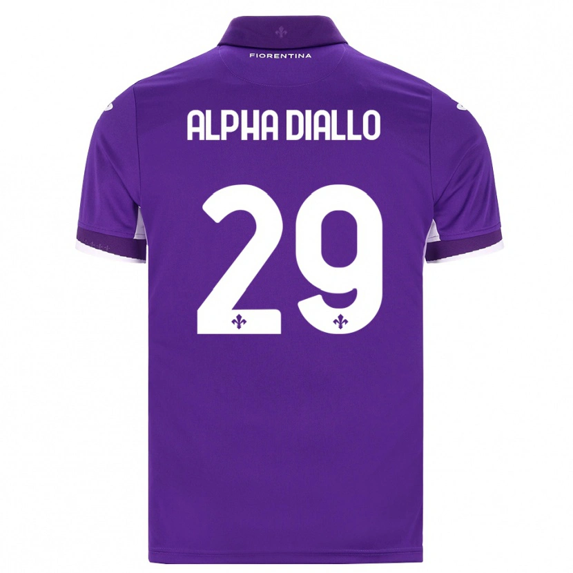 Danxen Dětské Alpha Diallo #29 Fialová Bílá Růžová Domů Hráčské Dresy 2026/27 Dres