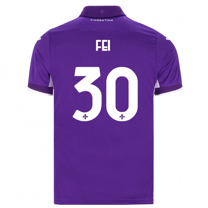 Danxen Dětské Gianmaria Fei #30 Fialová Bílá Růžová Domů Hráčské Dresy 2026/27 Dres
