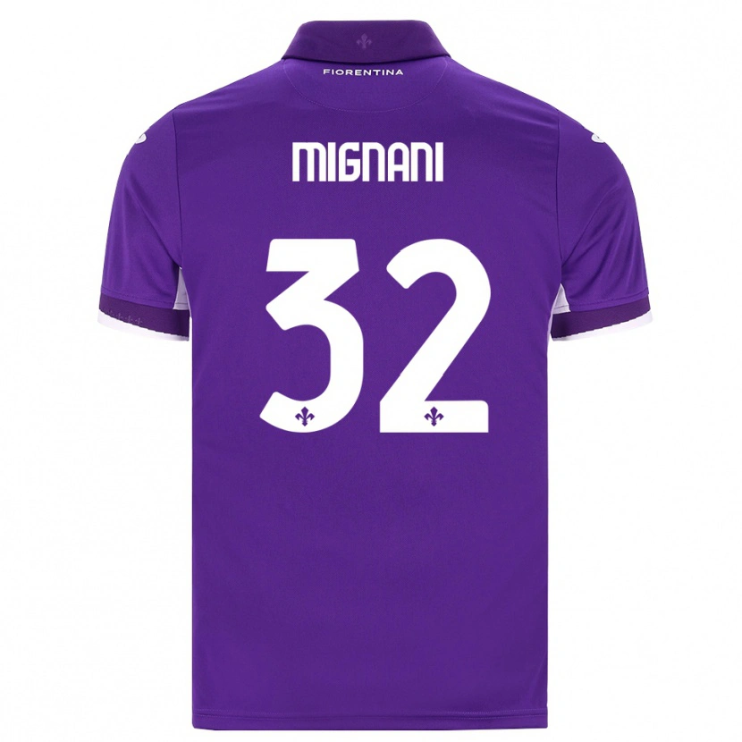 Danxen Dětské Carlo Mignani #32 Fialová Bílá Růžová Domů Hráčské Dresy 2026/27 Dres