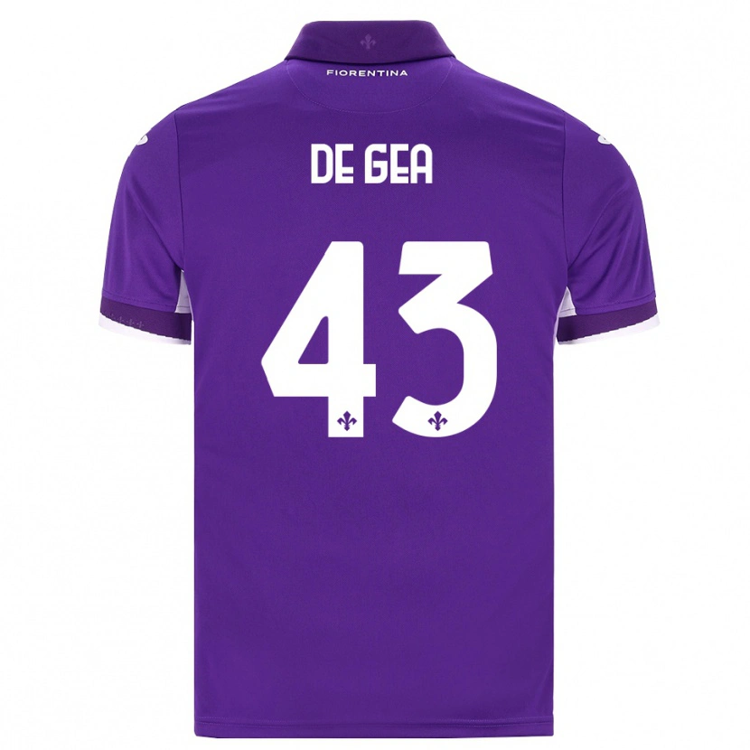 Danxen Dětské David De Gea #43 Fialová Bílá Růžová Domů Hráčské Dresy 2026/27 Dres