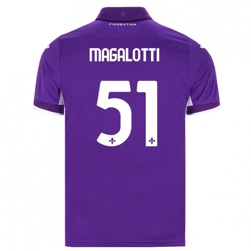 Danxen Dětské Mattia Magalotti #51 Fialová Bílá Růžová Domů Hráčské Dresy 2026/27 Dres