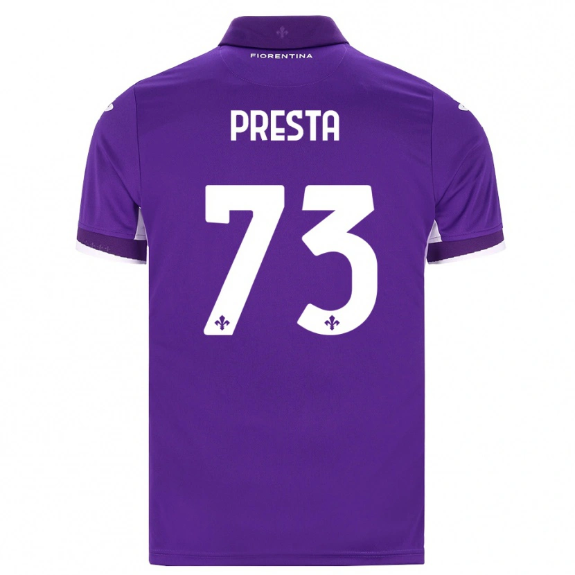 Danxen Dětské Francesco Presta #73 Fialová Bílá Růžová Domů Hráčské Dresy 2026/27 Dres