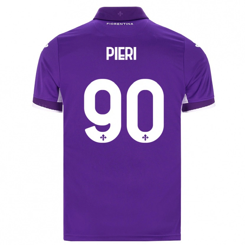 Danxen Dětské Arianna Pieri #90 Fialová Bílá Růžová Domů Hráčské Dresy 2026/27 Dres