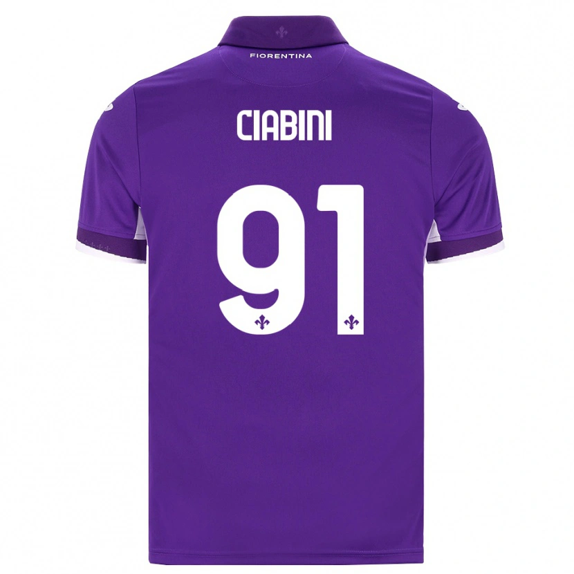 Danxen Dětské Giulia Ciabini #91 Fialová Bílá Růžová Domů Hráčské Dresy 2026/27 Dres