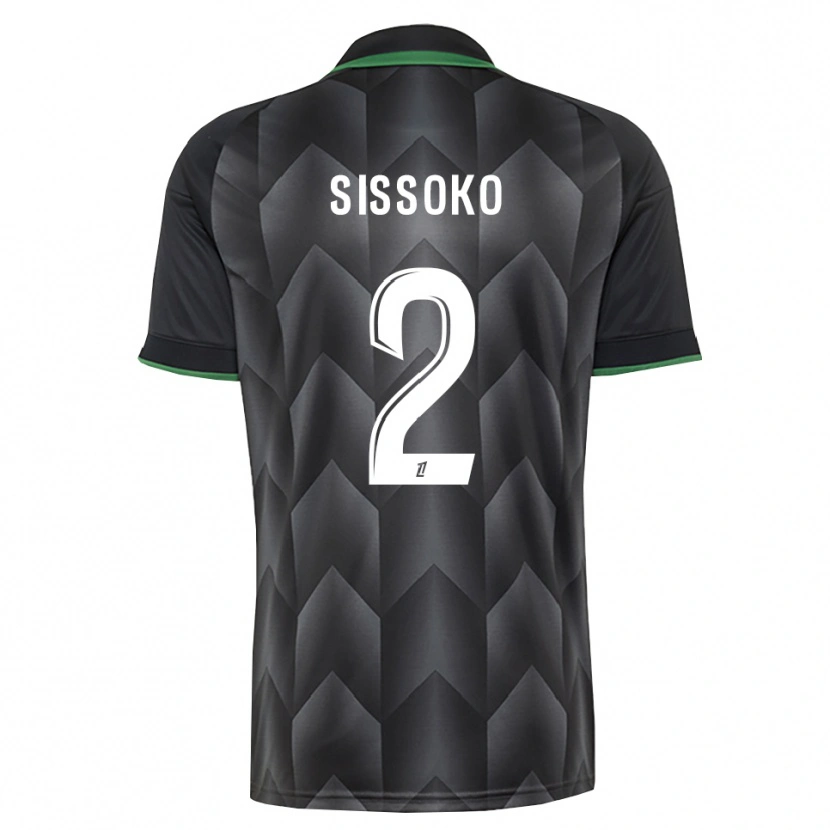 Danxen Dětské Mustapha Sissoko #2 Bílá Černá Zelená Daleko Hráčské Dresy 2026/27 Dres