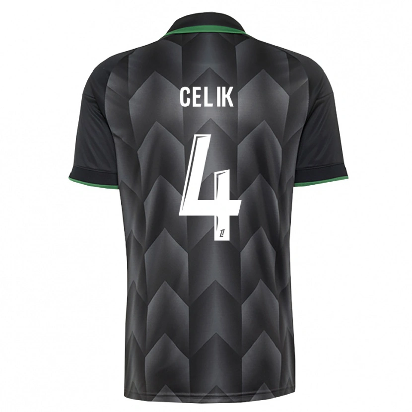 Danxen Dětské Nidal Celik #4 Bílá Černá Zelená Daleko Hráčské Dresy 2026/27 Dres