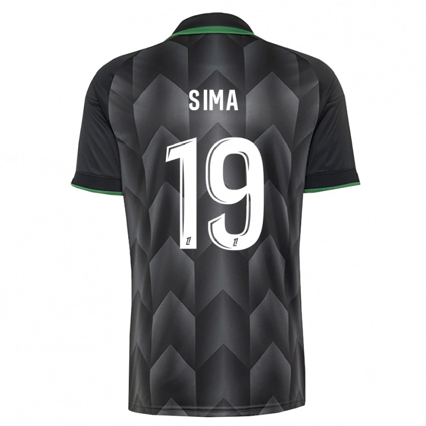 Danxen Dětské Abdallah Sima #19 Bílá Černá Zelená Daleko Hráčské Dresy 2026/27 Dres