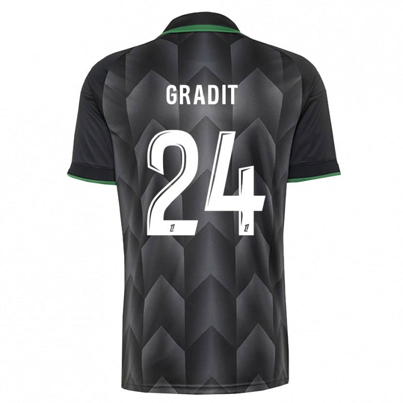 Danxen Dětské Jonathan Gradit #24 Bílá Černá Zelená Daleko Hráčské Dresy 2026/27 Dres