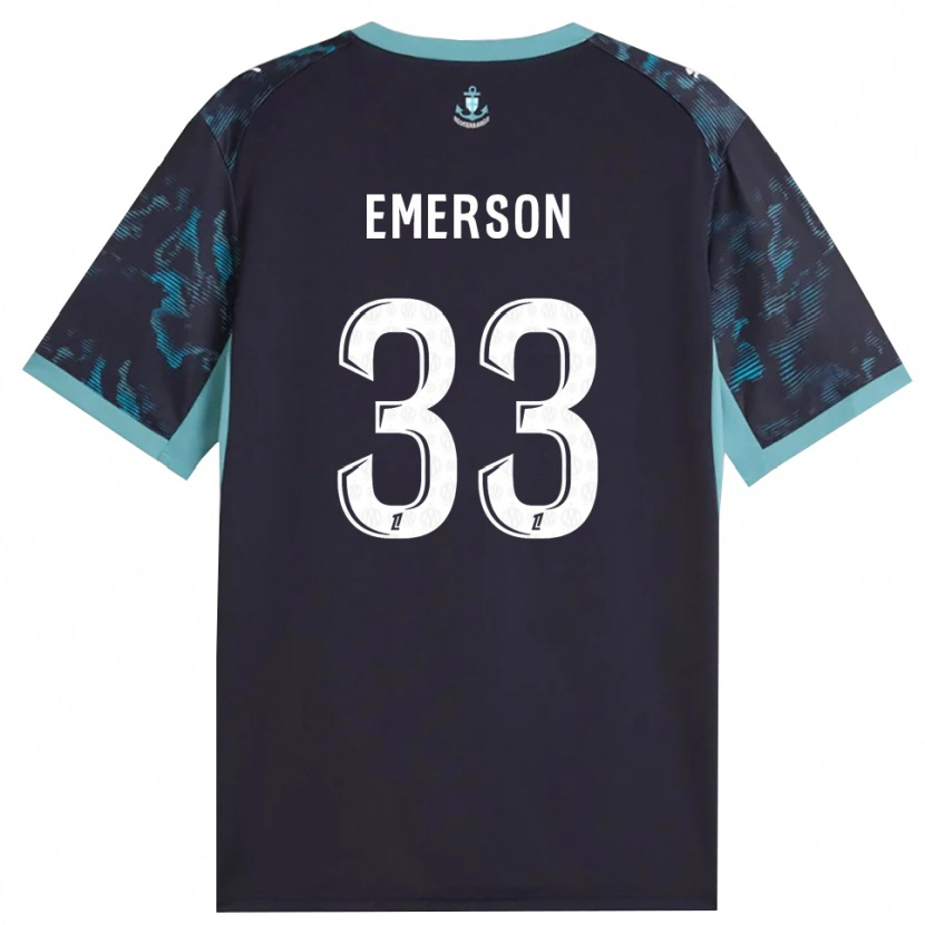 Danxen Dětské Emerson Palmieri Dos Santos #33 Světle Tyrkysová Bílá Černá Daleko Hráčské Dresy 2026/27 Dres