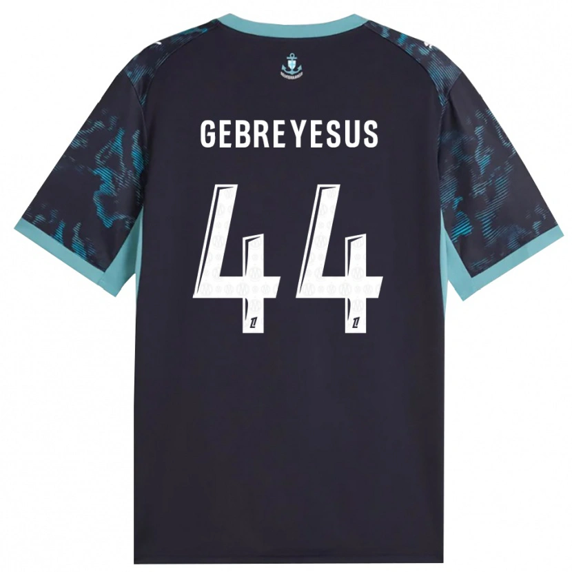 Danxen Dětské Esey Gebreyesus #44 Světle Tyrkysová Bílá Černá Daleko Hráčské Dresy 2026/27 Dres