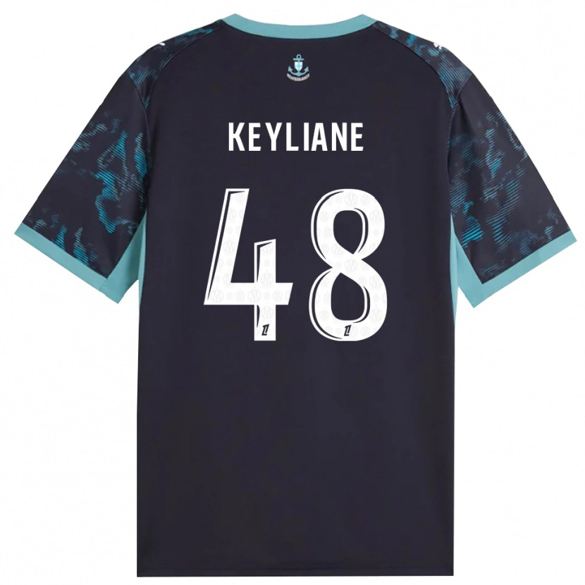Danxen Dětské Keyliane Abdallah #48 Světle Tyrkysová Bílá Černá Daleko Hráčské Dresy 2026/27 Dres