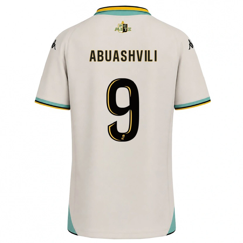 Danxen Dětské Giorgi Abuashvili #9 Květinově Bílá Černá Daleko Hráčské Dresy 2026/27 Dres