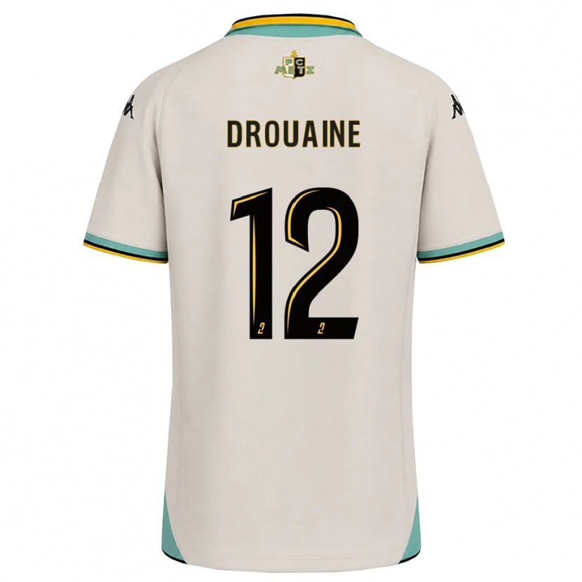 Danxen Dětské Mathieu Drouaine #12 Květinově Bílá Černá Daleko Hráčské Dresy 2026/27 Dres