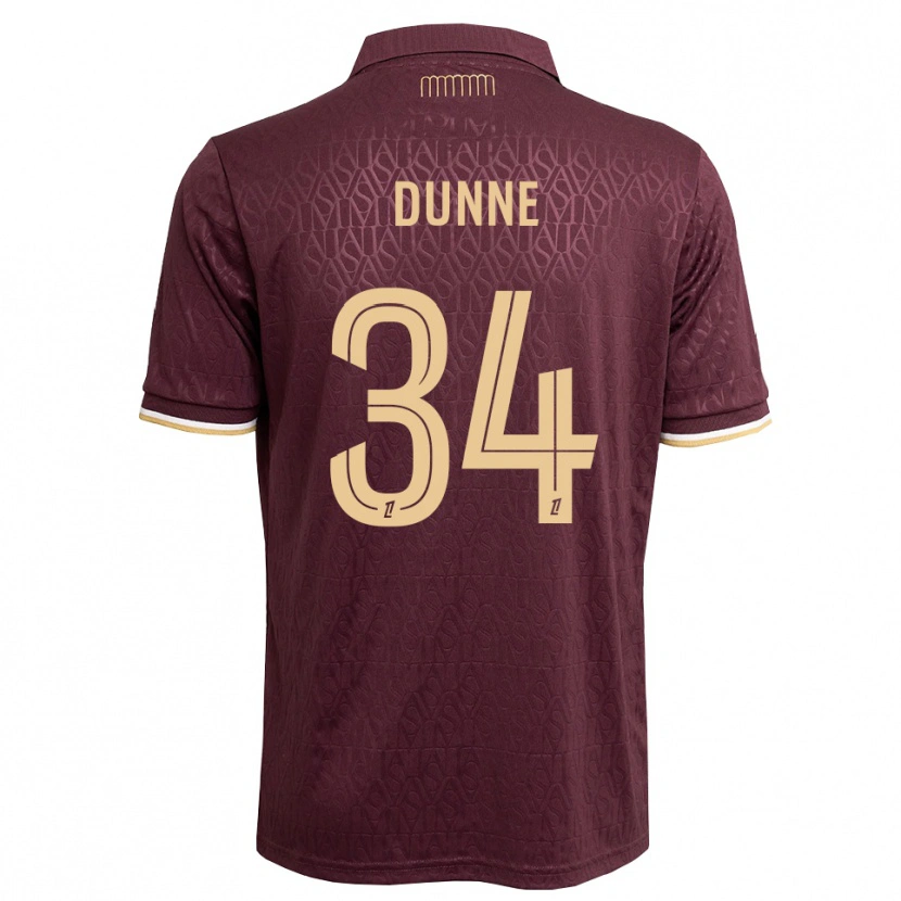 Danxen Dětské David Dunne #34 Hnědočervená Pískově Hnědá Daleko Hráčské Dresy 2026/27 Dres
