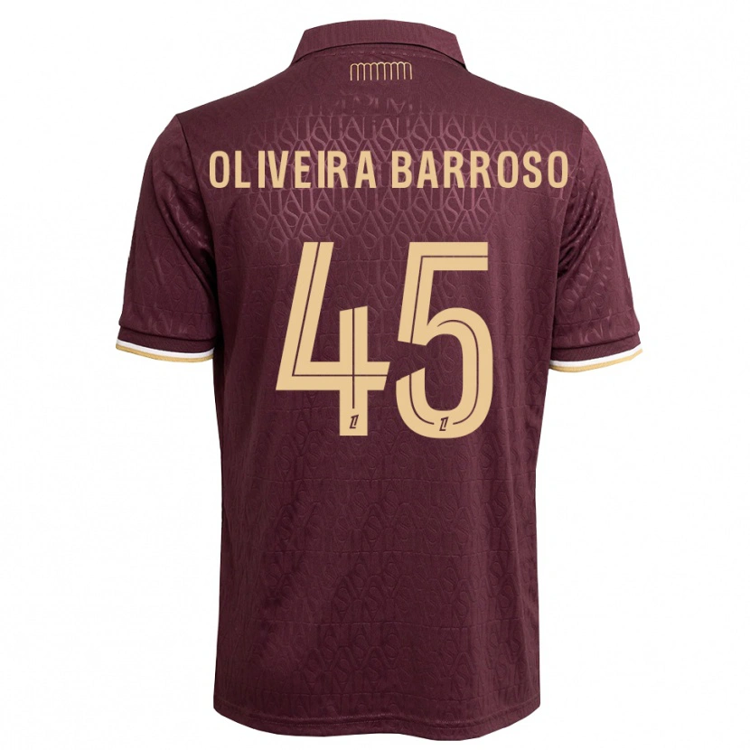 Danxen Dětské Mickael Oliveira Barroso #45 Hnědočervená Pískově Hnědá Daleko Hráčské Dresy 2026/27 Dres