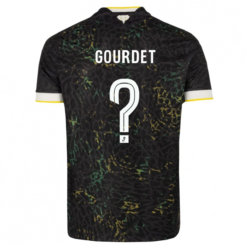 Danxen Dětské Yves Gourdet #0 Černá Bílá Žlutá Daleko Hráčské Dresy 2026/27 Dres