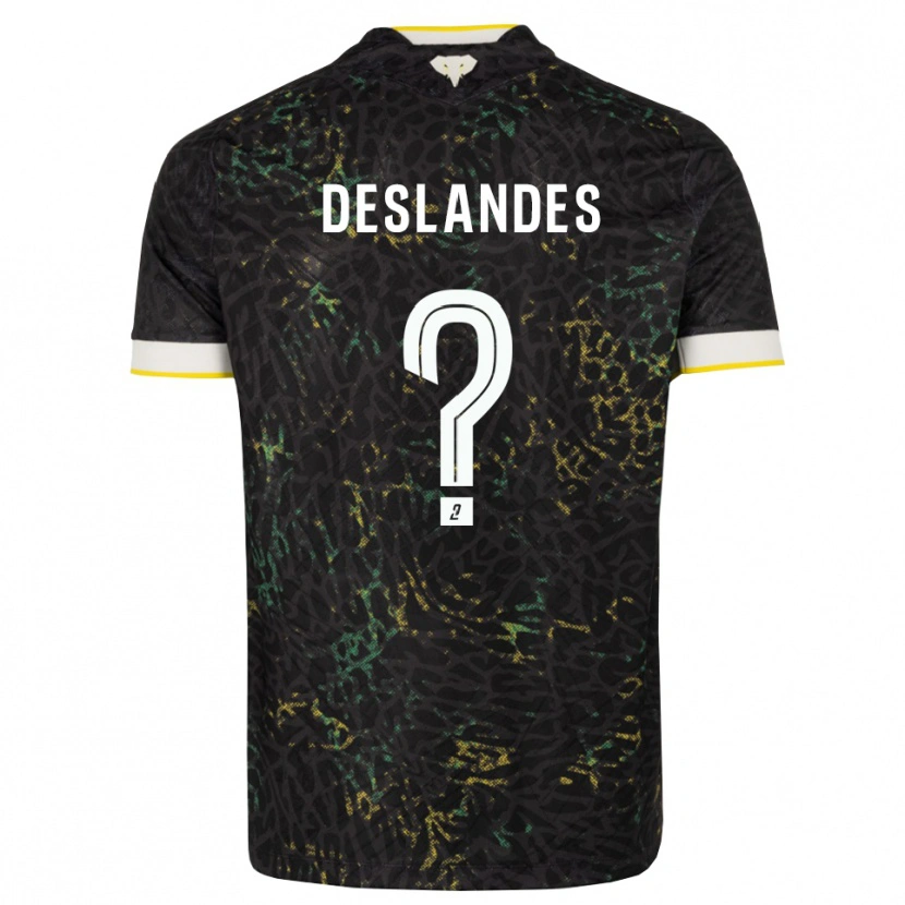 Danxen Dětské Louness Deslandes #0 Černá Bílá Žlutá Daleko Hráčské Dresy 2026/27 Dres